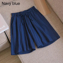 Summer Cotton Linen Loose Women's Shorts Casual Straight Short Pants Harajuku