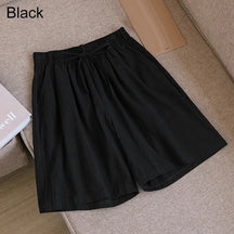 Summer Cotton Linen Loose Women's Shorts Casual Straight Short Pants Harajuku