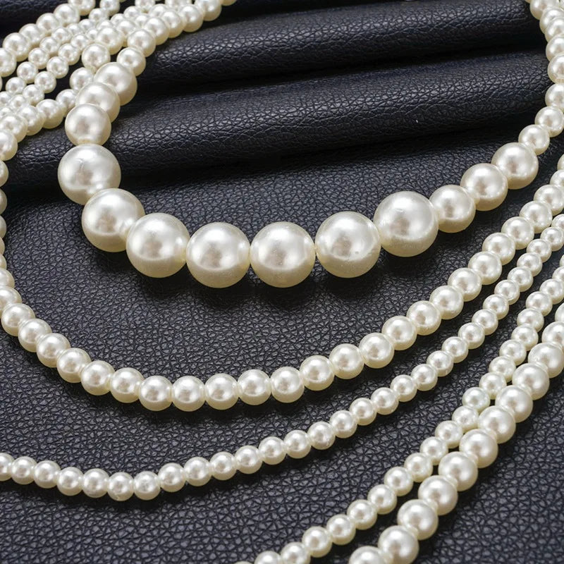 multi strand pearl necklace vintage pearl necklace