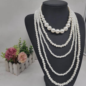 multi strand pearl necklace vintage pearl necklace