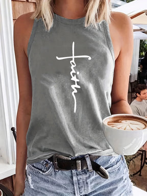 cross faith  Print Large Sleeveless Loose Tank Top T-shirt