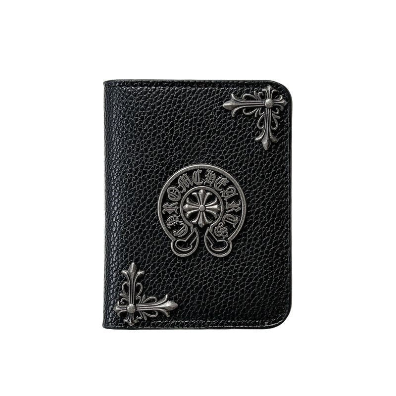 Chrome Hearts Litchi-Grain Leather Wallet with Cross Motif