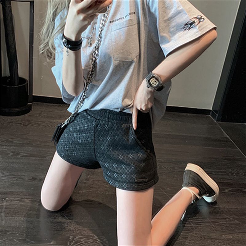Chrome Hearts Black Athletic Shorts with Horseshoe Print