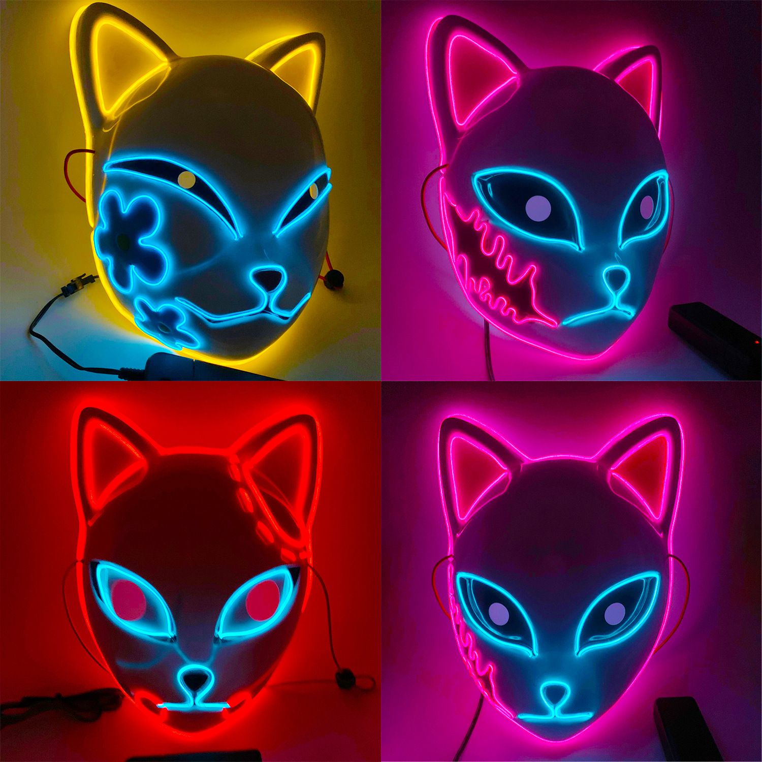 Halloween Demon Slayer Led luminous mask