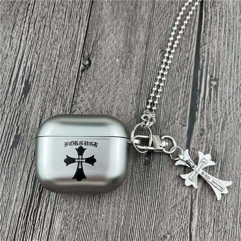 Chrome Hearts Pattern Apple Earphone Protective Case