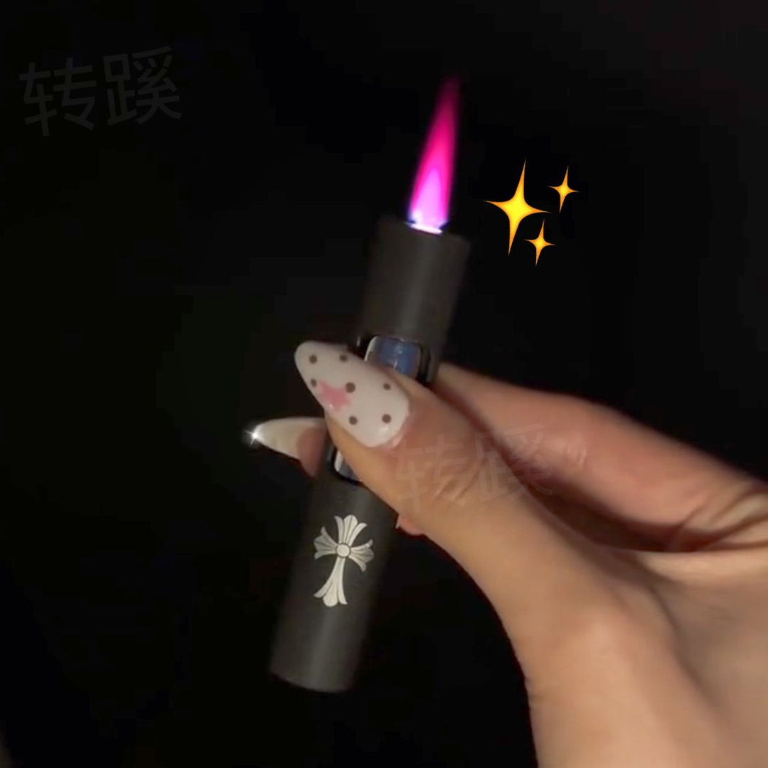 Chrome Hearts Style Pink Flame Torch Lighter