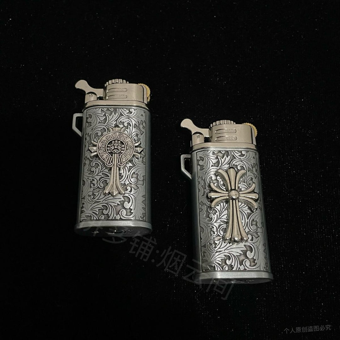 Chrome Hearts Style Vintage Engraved Kerosene Lighter
