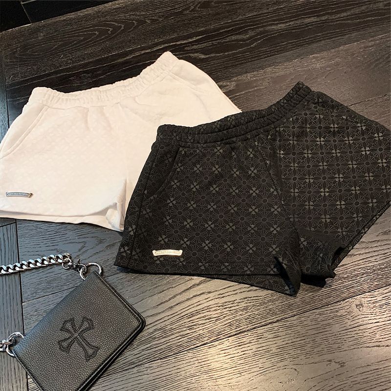 Chrome Hearts Black Athletic Shorts with Horseshoe Print