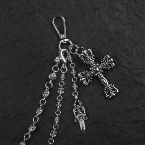 Chrome Hearts dagger double-layer bag chain