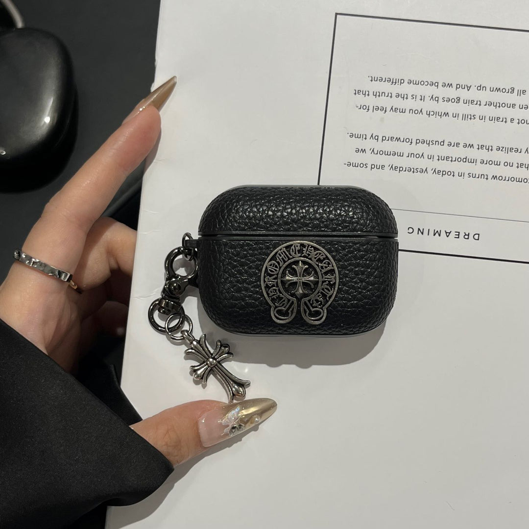 Chrome Hearts Lychee-Textured Apple Earphone Case