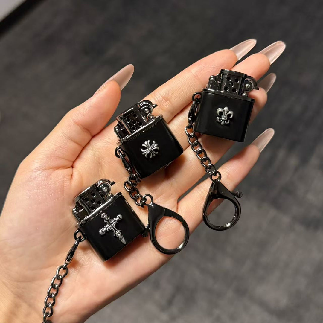 Chrome Hearts Black Mini Metal Flint-Wheel Lighter