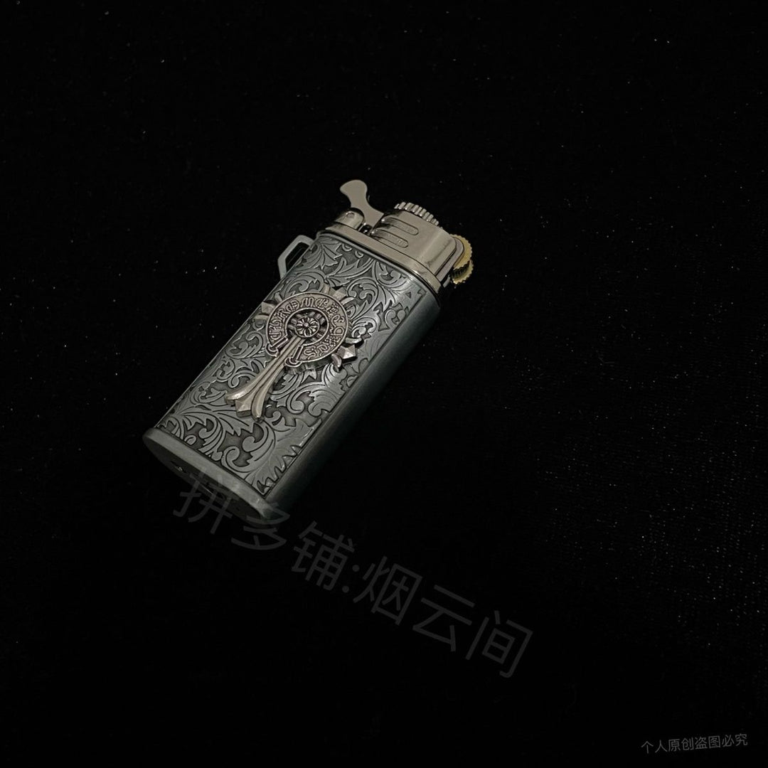 Chrome Hearts Style Vintage Engraved Kerosene Lighter