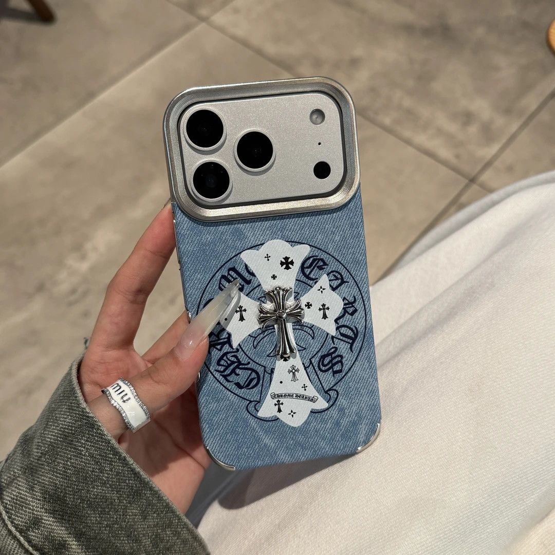 Chrome Hearts Light Blue Denim iPhone Case