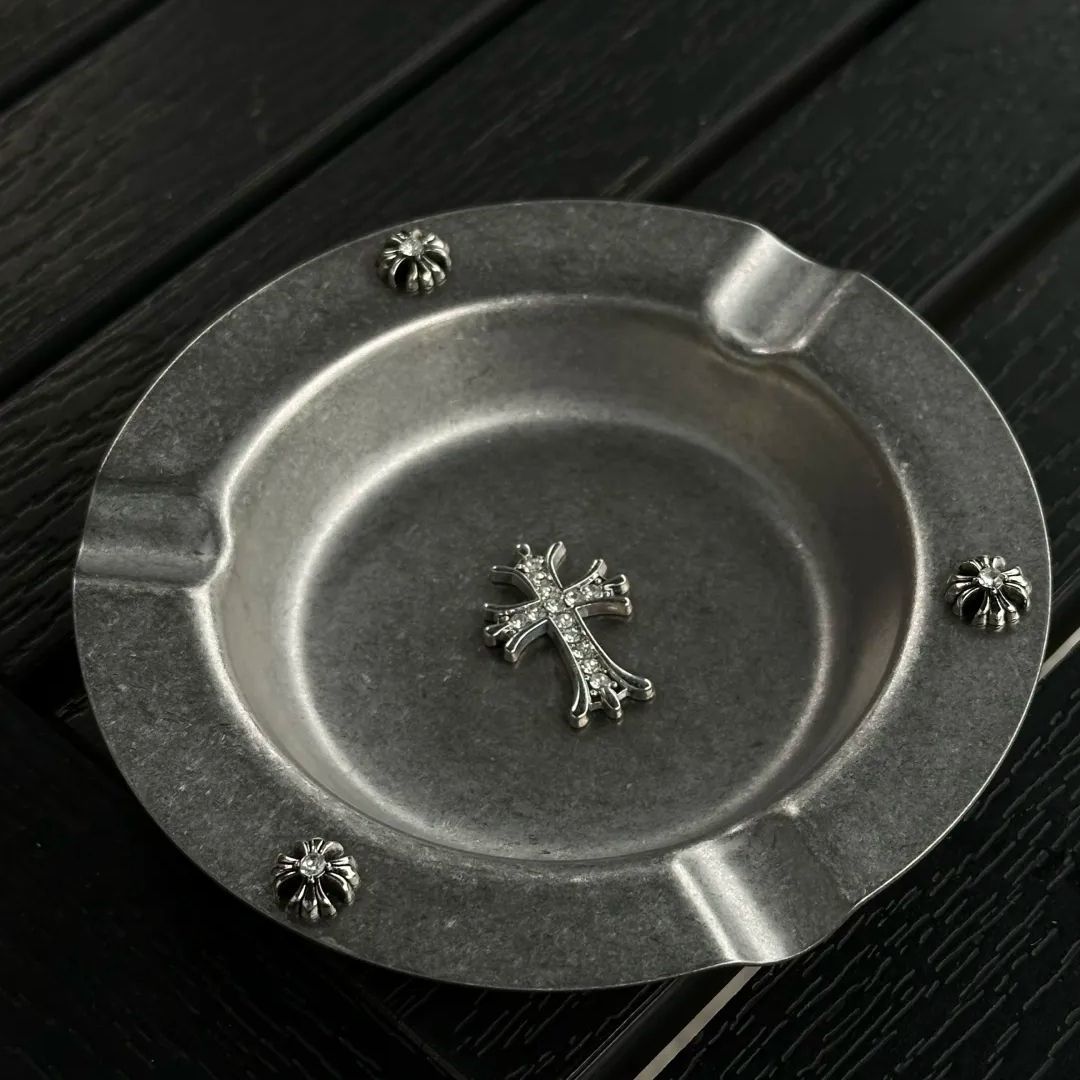 Chrome Hearts Cross Stainless Steel Cigar Ashtray