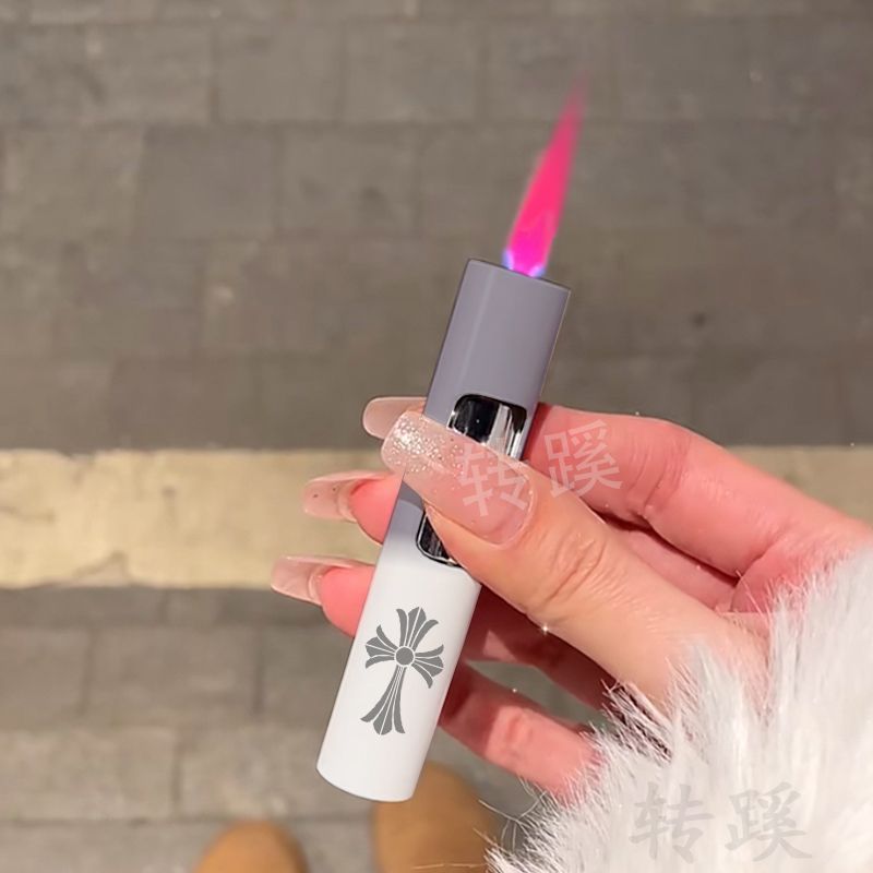 Chrome Hearts Style Pink Flame Torch Lighter