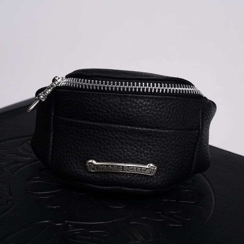 Chrome Hearts Black Headphone & Coin Pouch Wristlet