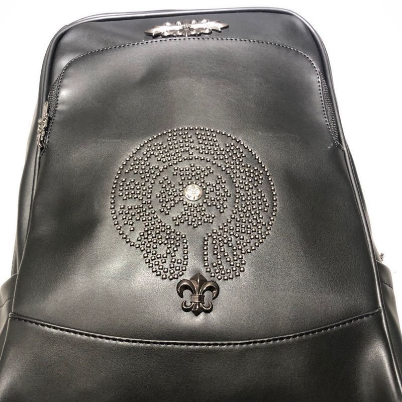 Chrome Hearts genuine leather rhinestone horseshoe backpack