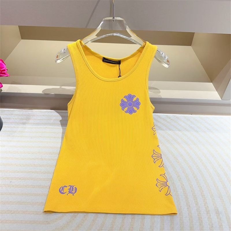 Chrome Hearts Cross Print Sleeveless Camisole & Tank Top