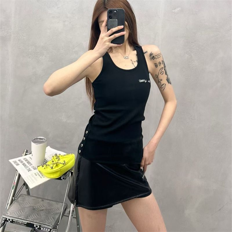 Chrome Hearts-Inspired Tank Top Triple Cross & Sanskrit Design