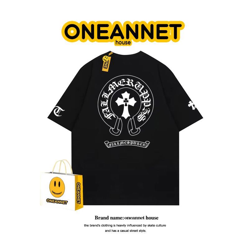 Chrome Hearts-Inspired Loose-Fit, Laid-Back Style Top