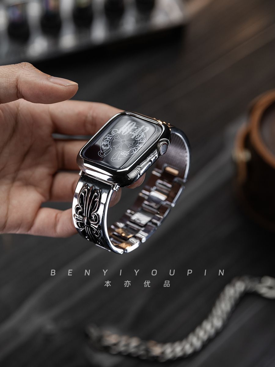 hrome Hearts Cross Metal Apple Watch Band