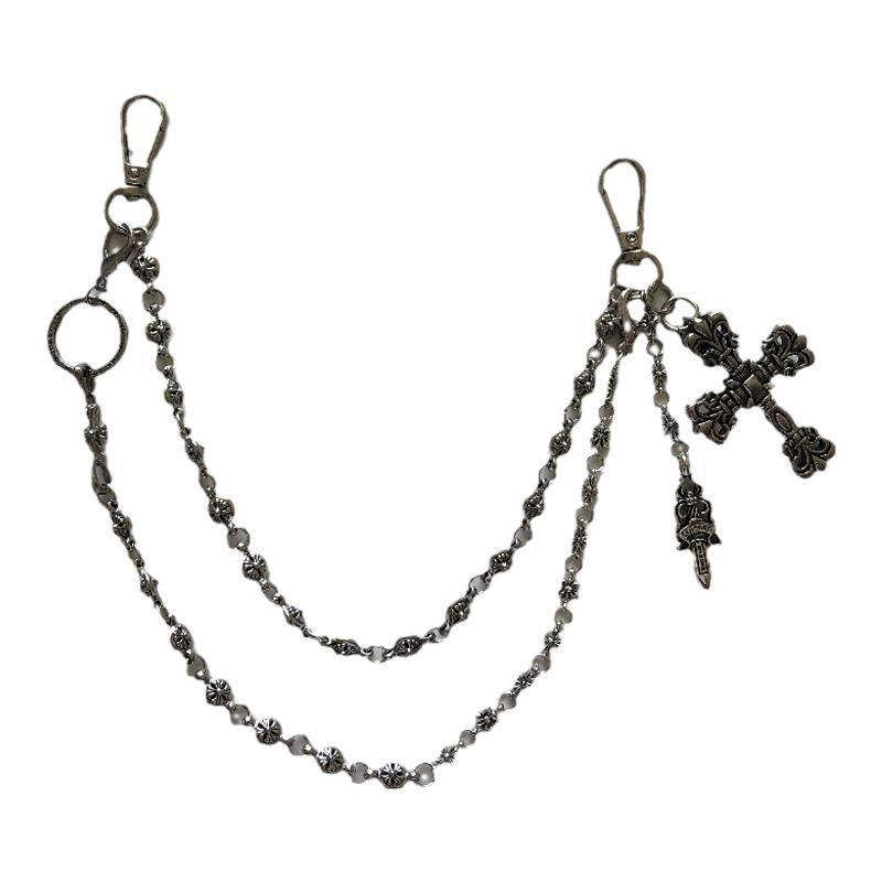 Chrome Hearts dagger double-layer bag chain