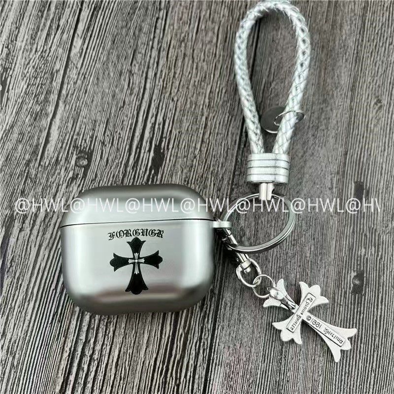 Chrome Hearts Pattern Apple Earphone Protective Case