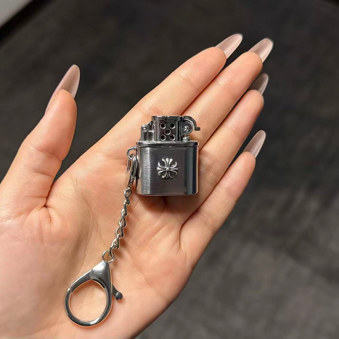 Chrome Hearts Black Mini Metal Flint-Wheel Lighter