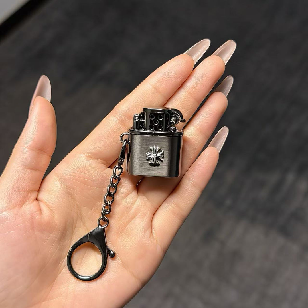 Chrome Hearts Black Mini Metal Flint-Wheel Lighter