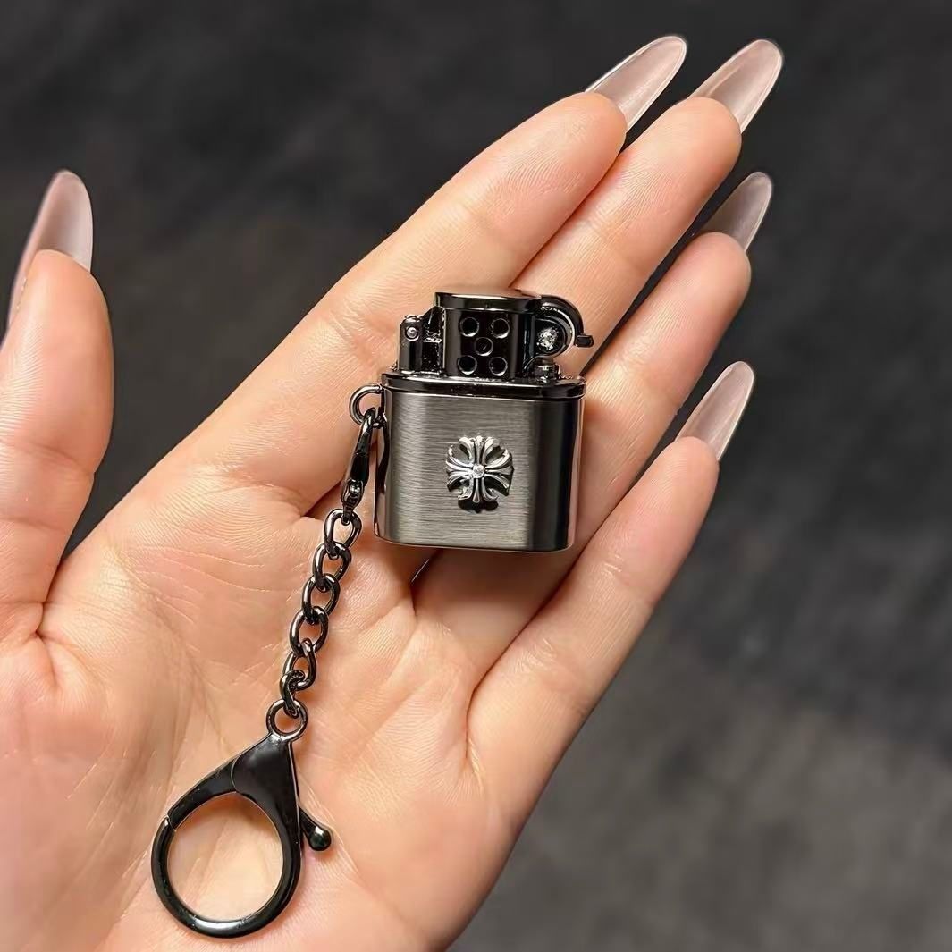Chrome Hearts Black Mini Metal Flint-Wheel Lighter