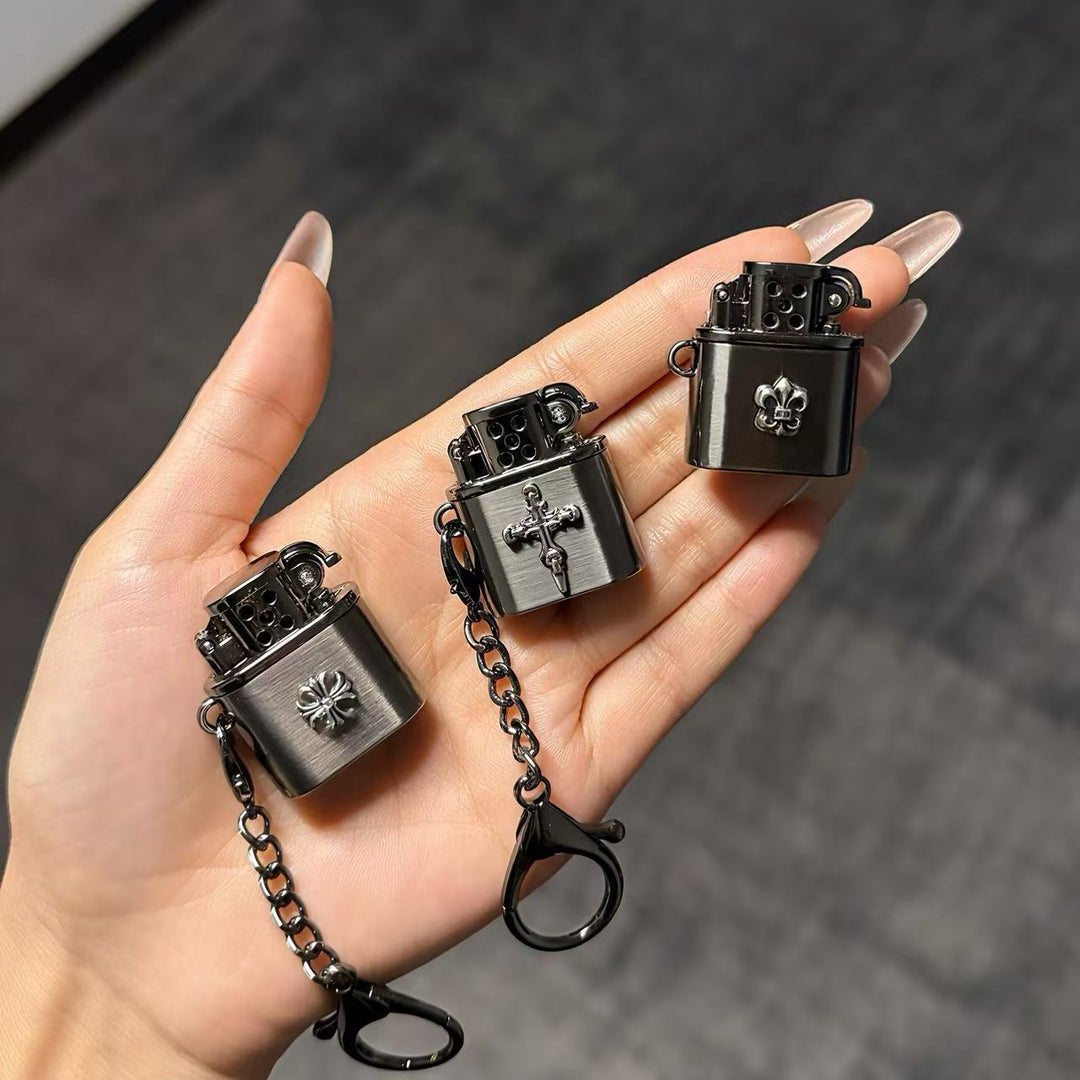 Chrome Hearts Black Mini Metal Flint-Wheel Lighter