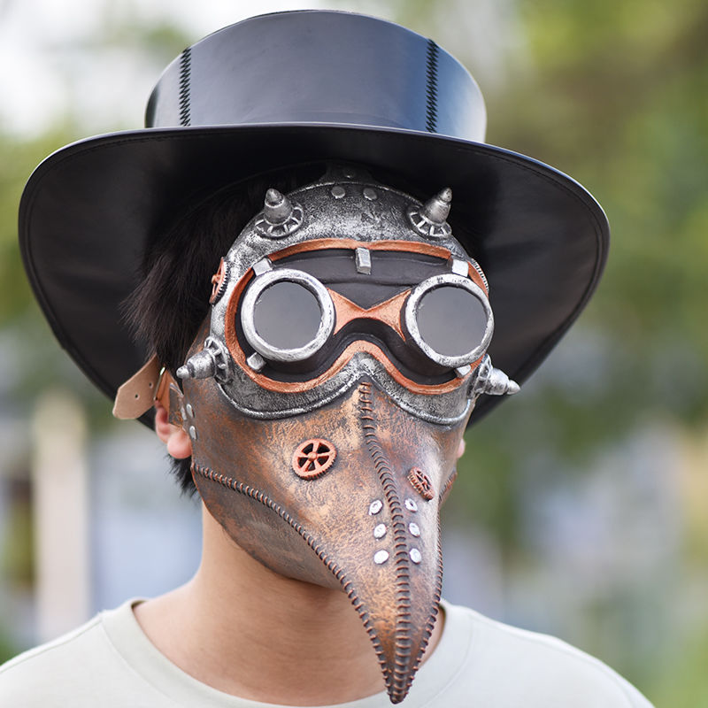 Halloween punk plague crow headgear