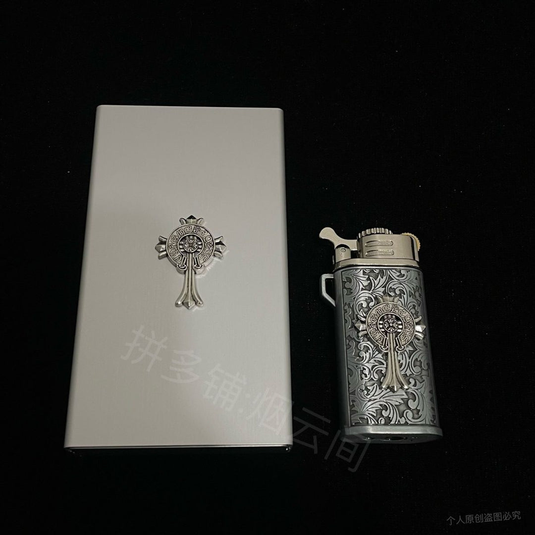 Chrome Hearts Style Vintage Engraved Kerosene Lighter