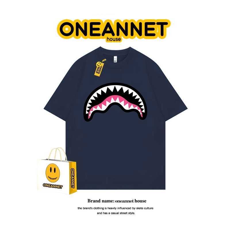 Shark Print Short-Sleeve T-Shirt