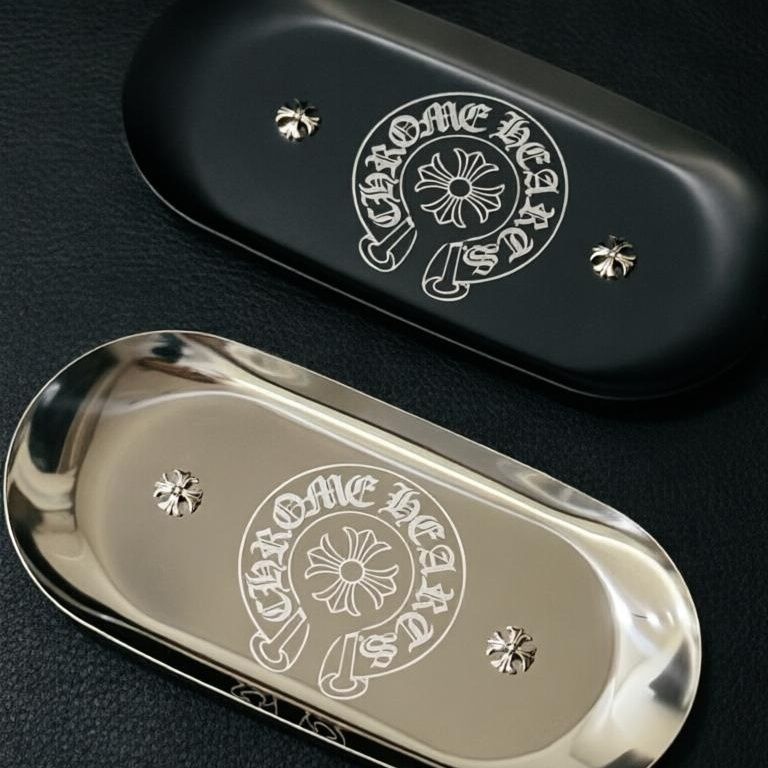 Chrome Hearts Stainless Steel Oval Metal Storage Tray