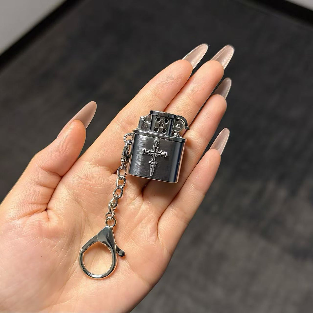 Chrome Hearts Black Mini Metal Flint-Wheel Lighter