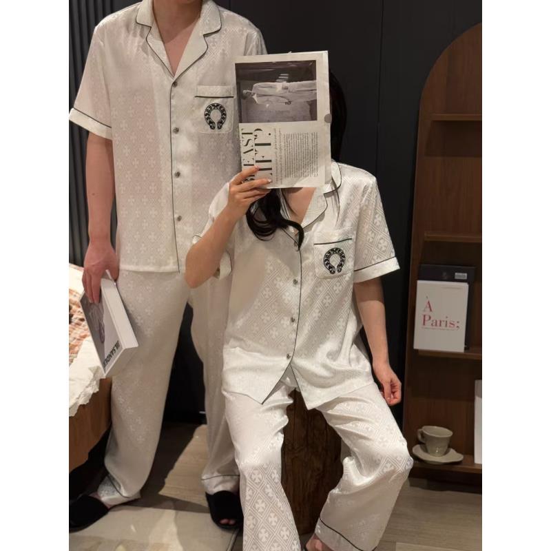 Chrome Hearts-Inspired Ice Silk Loungewear Set