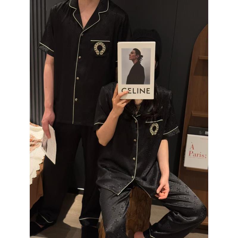 Chrome Hearts-Inspired Ice Silk Loungewear Set