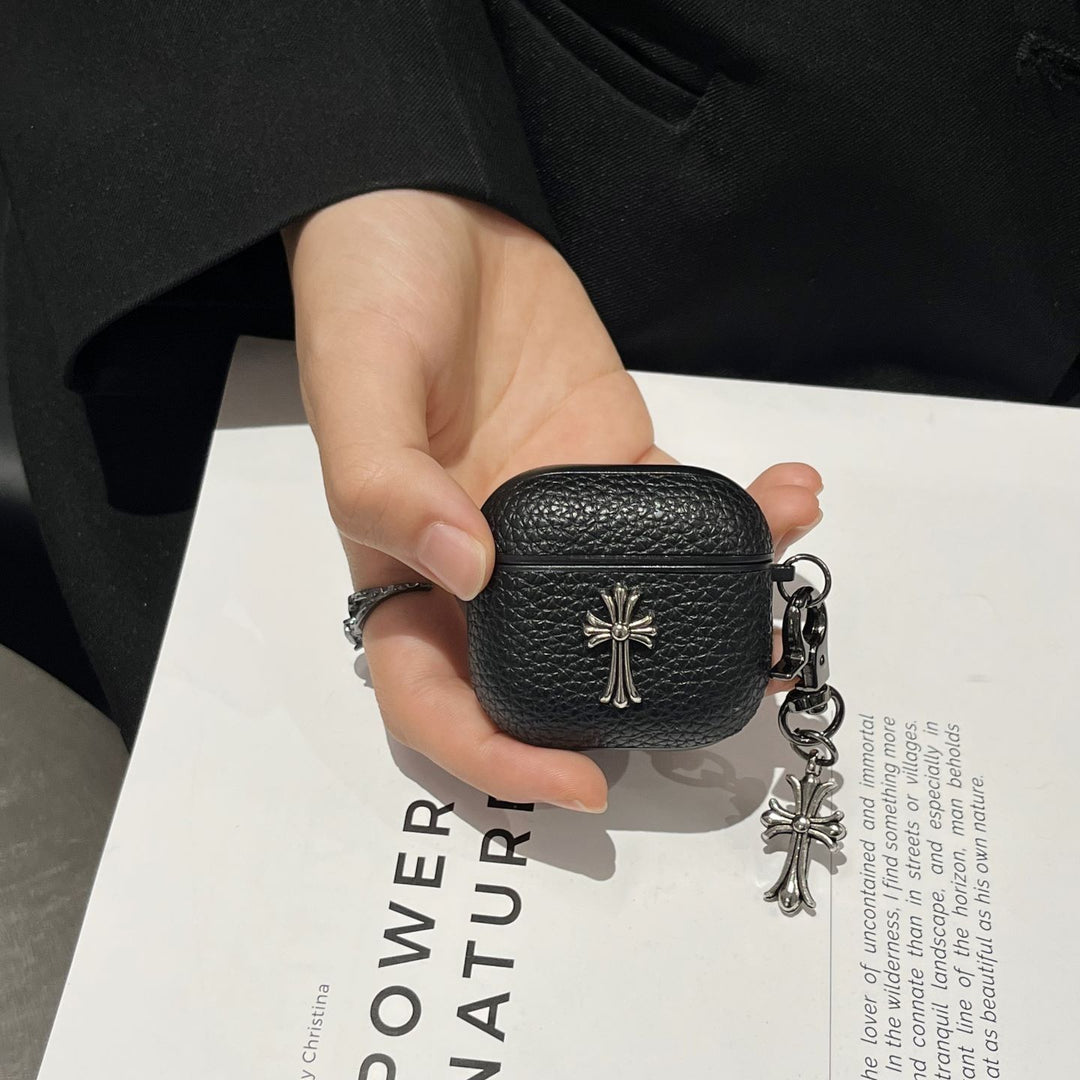 Chrome Hearts Lychee-Textured Apple Earphone Case