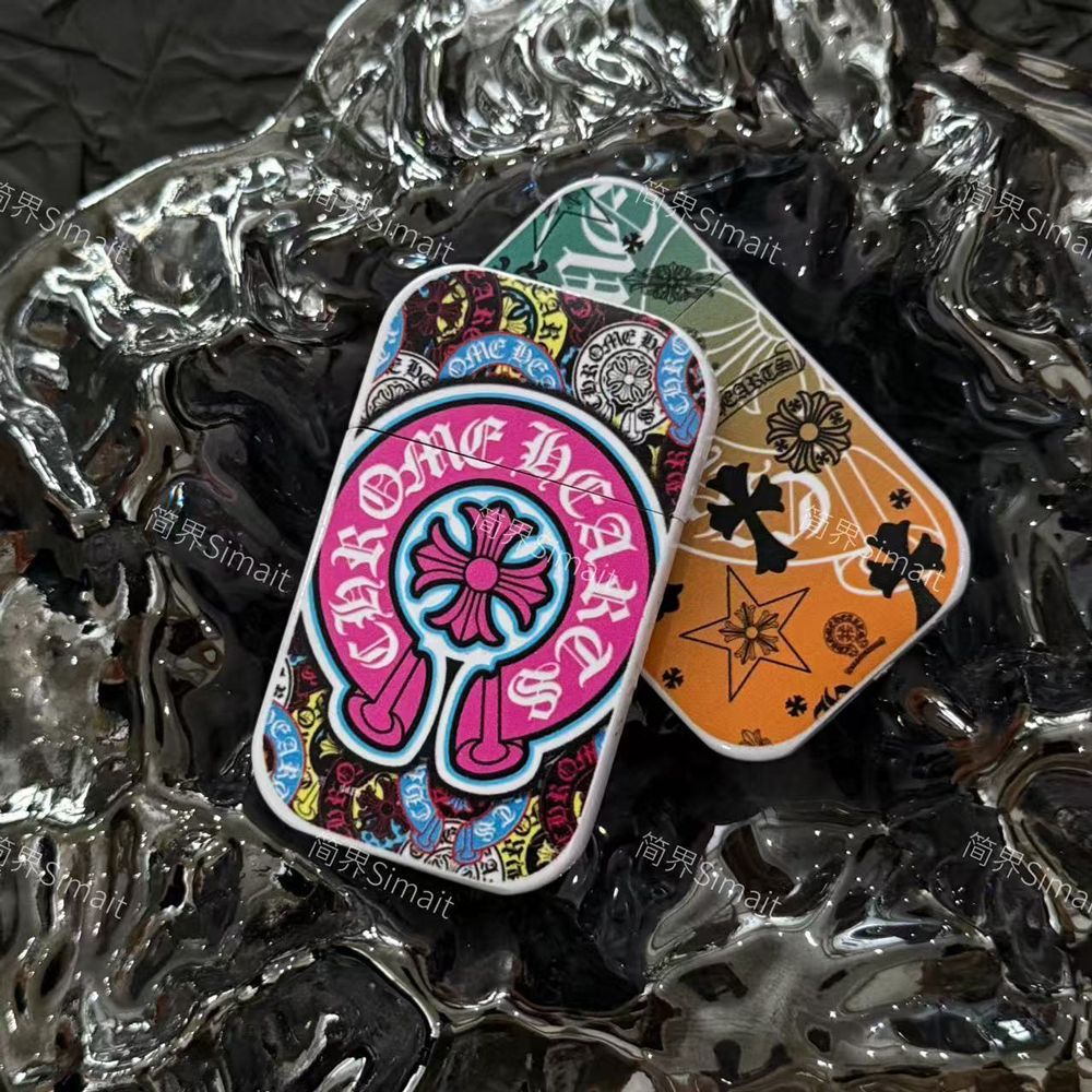 Chrome Hearts Windproof Lighter with Colorful Graffiti Art