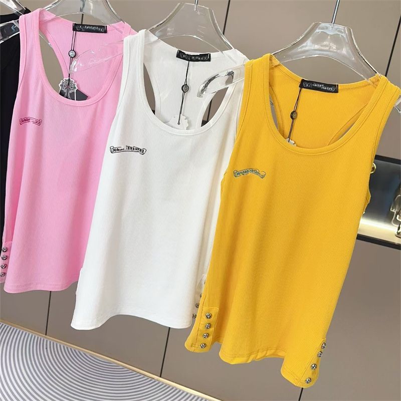 Chrome Hearts-Inspired Tank Top Triple Cross & Sanskrit Design