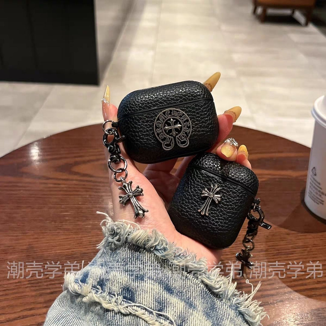 Chrome Hearts Lychee-Textured Apple Earphone Case