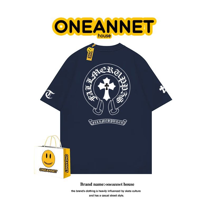 Chrome Hearts-Inspired Loose-Fit, Laid-Back Style Top