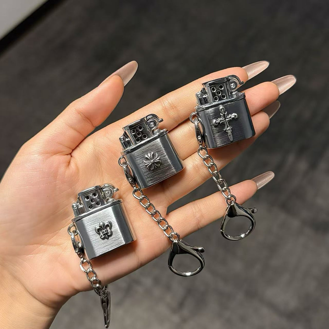 Chrome Hearts Black Mini Metal Flint-Wheel Lighter