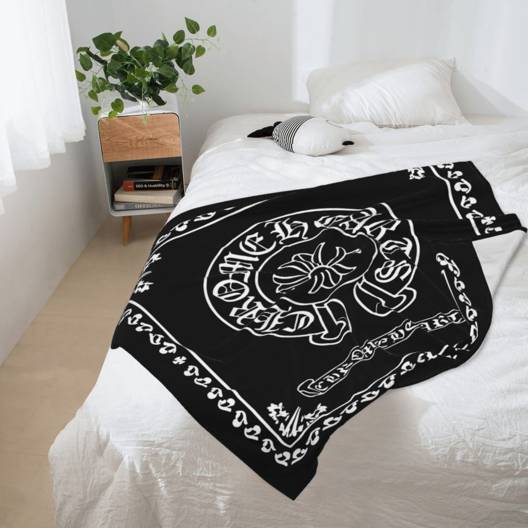 Chrome Hearts Flannel & Coral Fleece Blanket