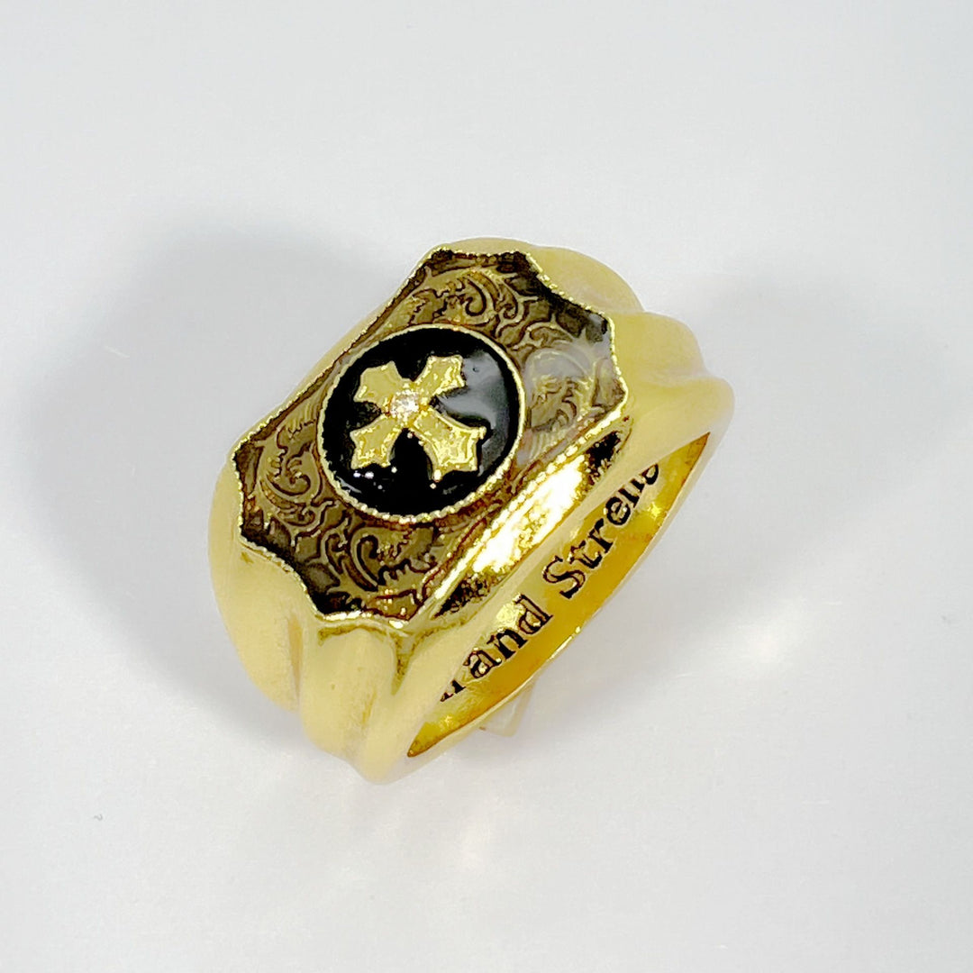 Chrome Hearts cross symbolizing faith creative ring