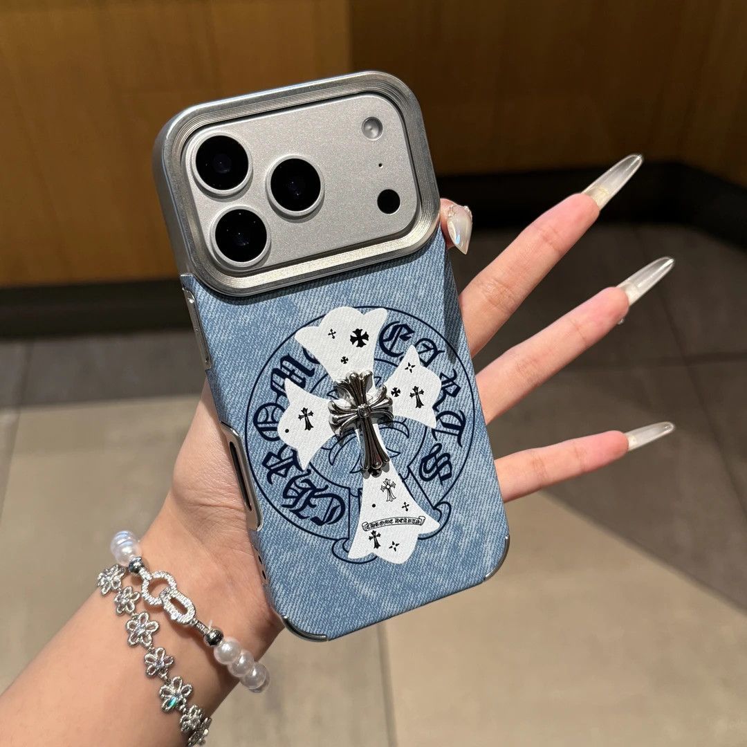 Chrome Hearts Light Blue Denim iPhone Case