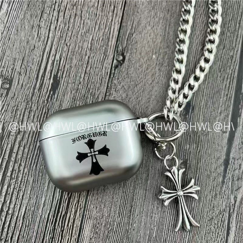 Chrome Hearts Pattern Apple Earphone Protective Case