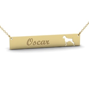 dog name necklace Custom Bar Necklace