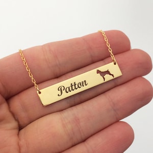 dog name necklace Custom Bar Necklace